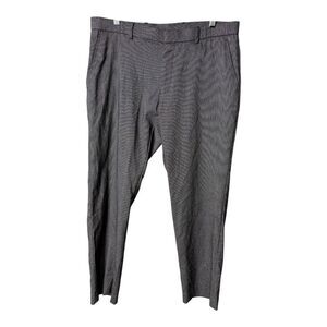 Tommy Hilfiger Men's Grey Micro-Pattern Dress Pants 34x29